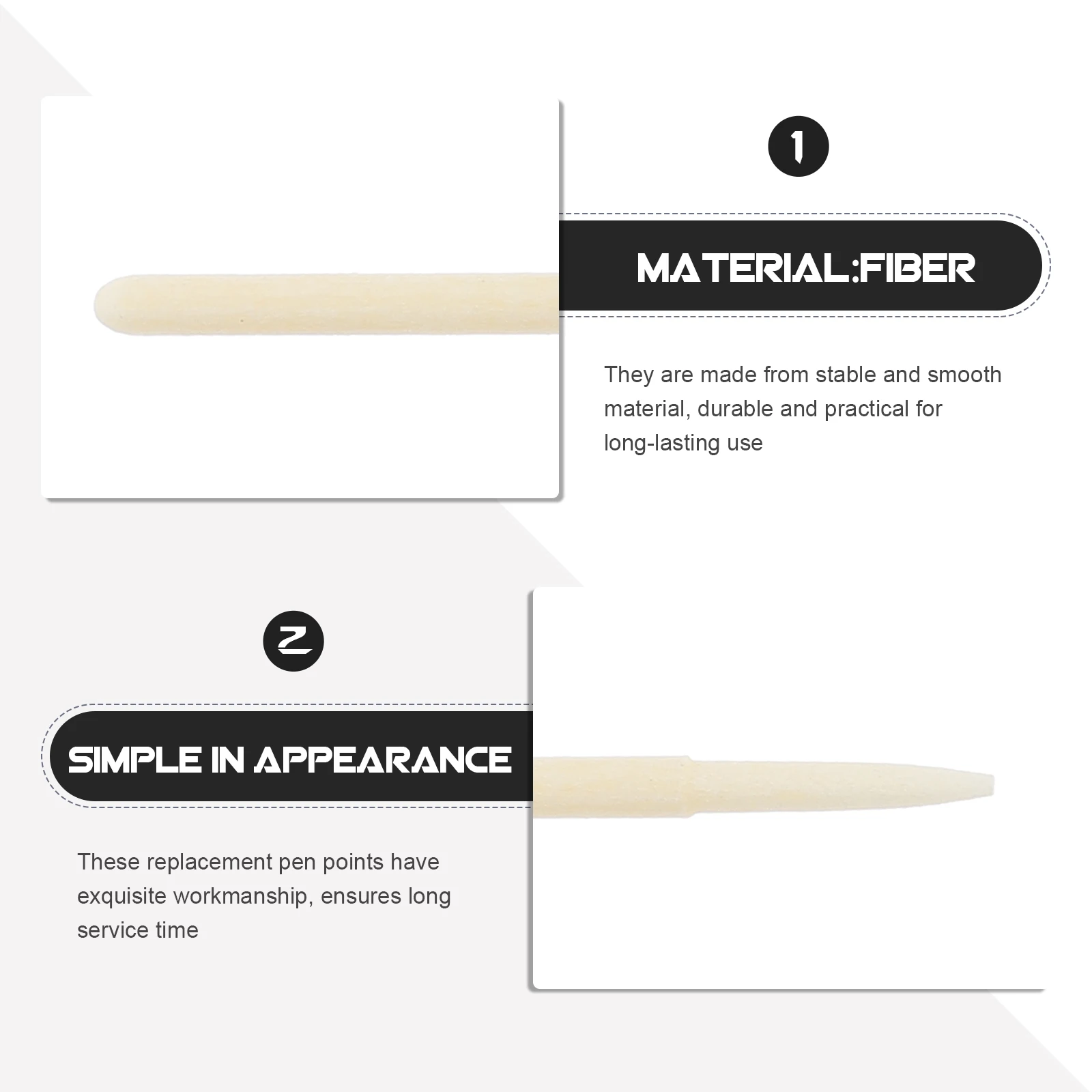 

3pcs Oil Painting Pen Points 40x5.14MM Replacement Nibs Marker Fine Tip Supplies Students Multifunctional Practical