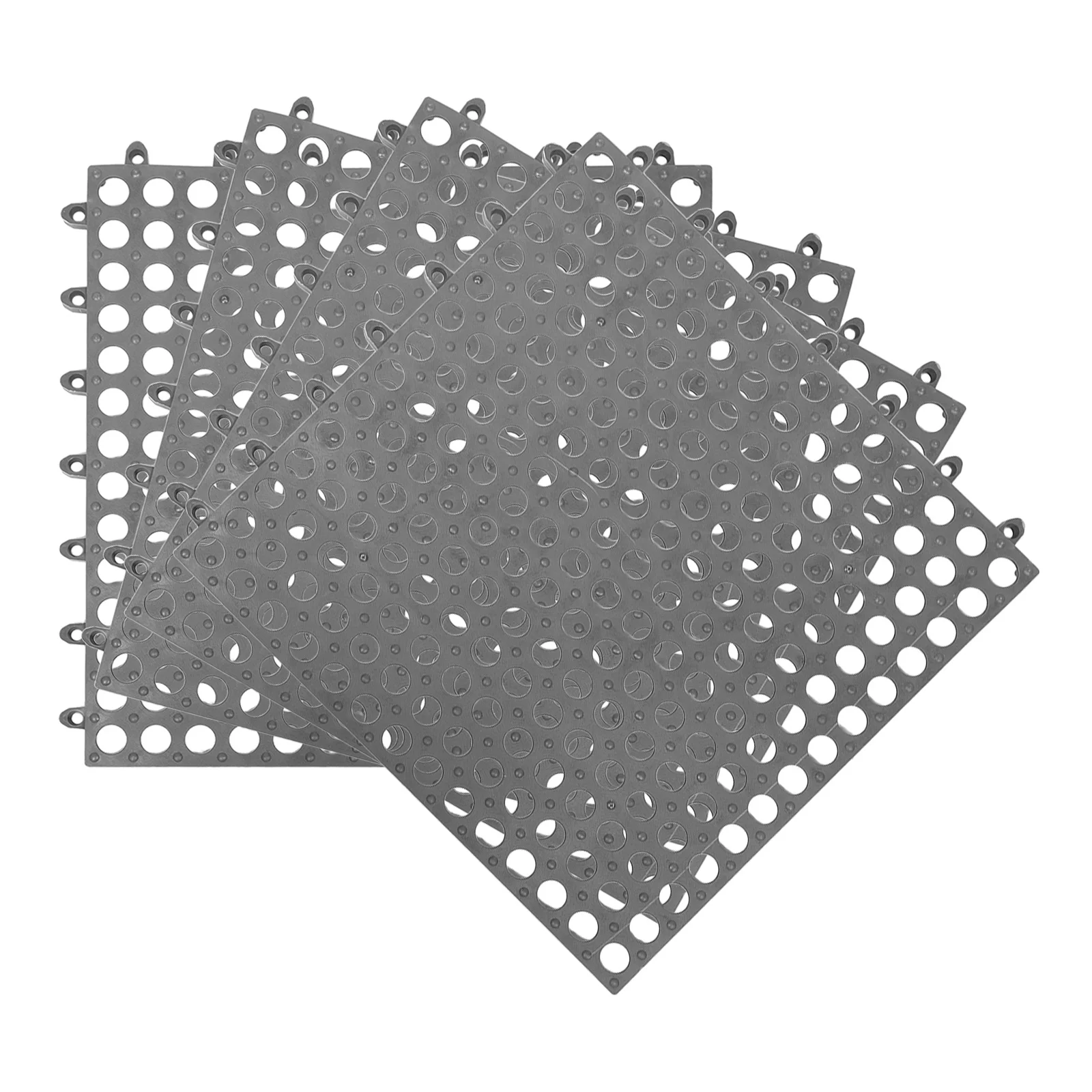 

4Pcs Sauna Floor Mat Washable Non Slip Mats for Floor Quick Drainage Textured Surface Ideal for Senior Safety and Family Use