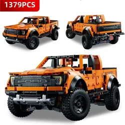 1379Pcs Technical 42126 Ford Raptors F-150 Pickup Truck Sports Car Building Blocks Racing Vehicle Model Bricks Toys for Kid Gift