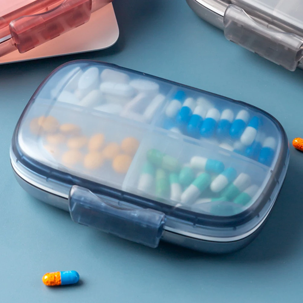 

Portable Travel Pill Organizer Airtight Small Pill Dispenser Reusable Medicine Storage Case Mini Daily Organizer Compact Carrier