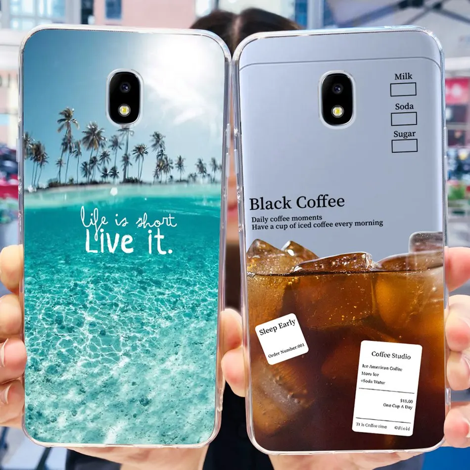 For Samsung Galaxy J3 J5 J7 2017 Case Elegant Printed Soft Silicone TPU Cover For Samsung J7Pro J5Pro J3Pro 2017 Phone Bumper