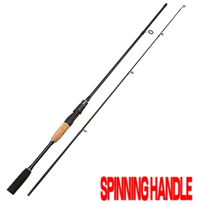 2 Sections Ultralight Spinning Fishing Rod Line Weight 8-15lb ML Fast Action Baitcasting Travel Jigging Pole with Soft Solid Tip