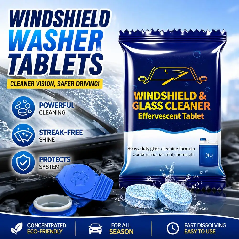 Car Windshield Washer Concentrated Clean Tablets Solid For Car Room Kitchen Window GlassToilet Cleaning Tablet