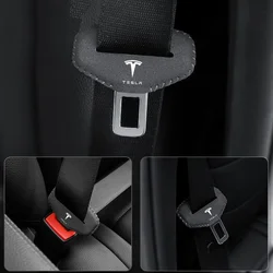 Suede Car Seat Belt Buckle Clip Cover Protector Case For Tesla Model 3 Model S Model X Model Y Roadster 2017 2018 2019 2020 2021