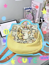 Student Book Canvas Bag Female 2024 New Backpack Large Capacity Cute All-match Backpack Fashion Commuter Bags