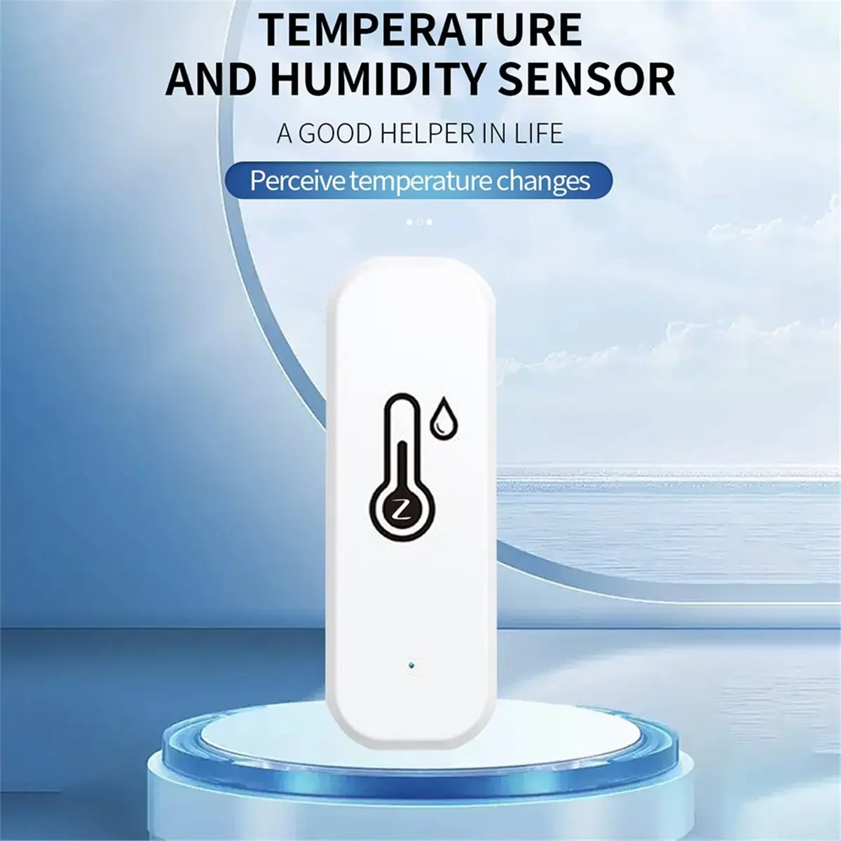2PCS Zigbee 3.0 Temperature & Humidity Sensor Wireless Sensor Push Abnormal Alert Voice Linkage for Home