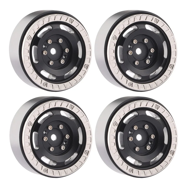 

4Pcs 160G 1.33 Inch Metal Beadlock Wheel Hub for Axial SCX24 AX24 Traxxas TRX4M FMS FCX24 1/18 1/24 RC Crawler Car,2