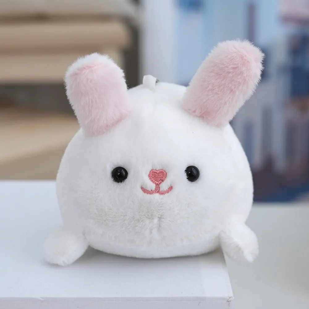 PP Cotton Rotate Tail Plush Toy Mental Rabbit Pink Pig Plush Keychain Beeping Simulation Love Animal Pendant Backpack