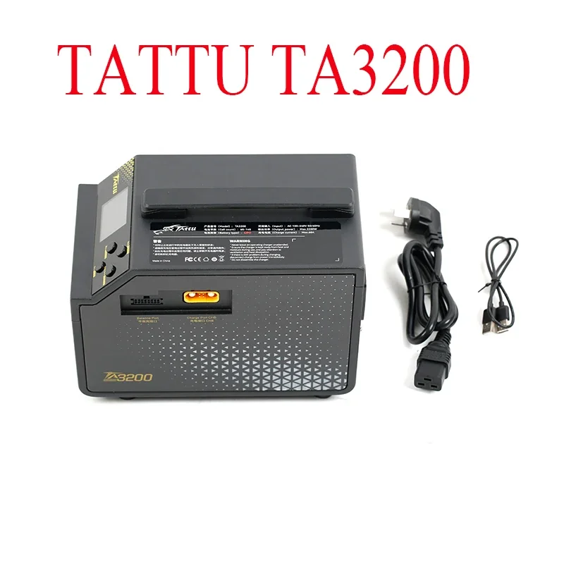TATTU TA3200 3200W Multifunctional Balancing Charger Dual Channel for 6S-14S Batteries High Power Compatible with TATTU Products