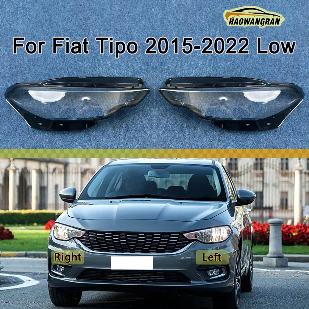 

Headlamp Cover Transparent Lens Headlight Shell Replace Original Lampshade Plexiglass 2015-2022 For Fiat Tipo Low Configuration