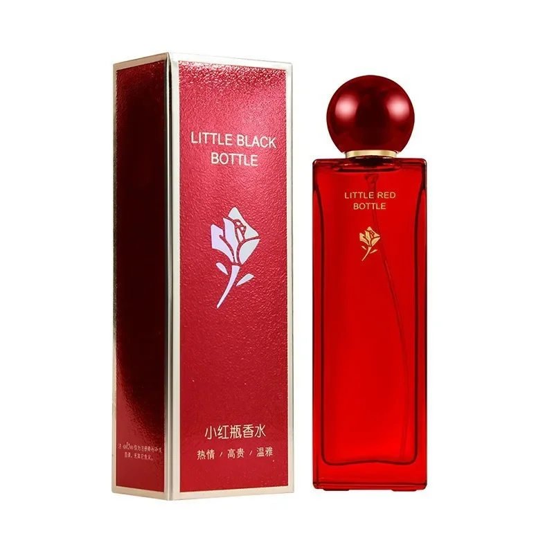 Botol merah kecil parfum botol hitam kecil parfum wanita wangi tetap segar mulia hangat elegan parfum 55ml