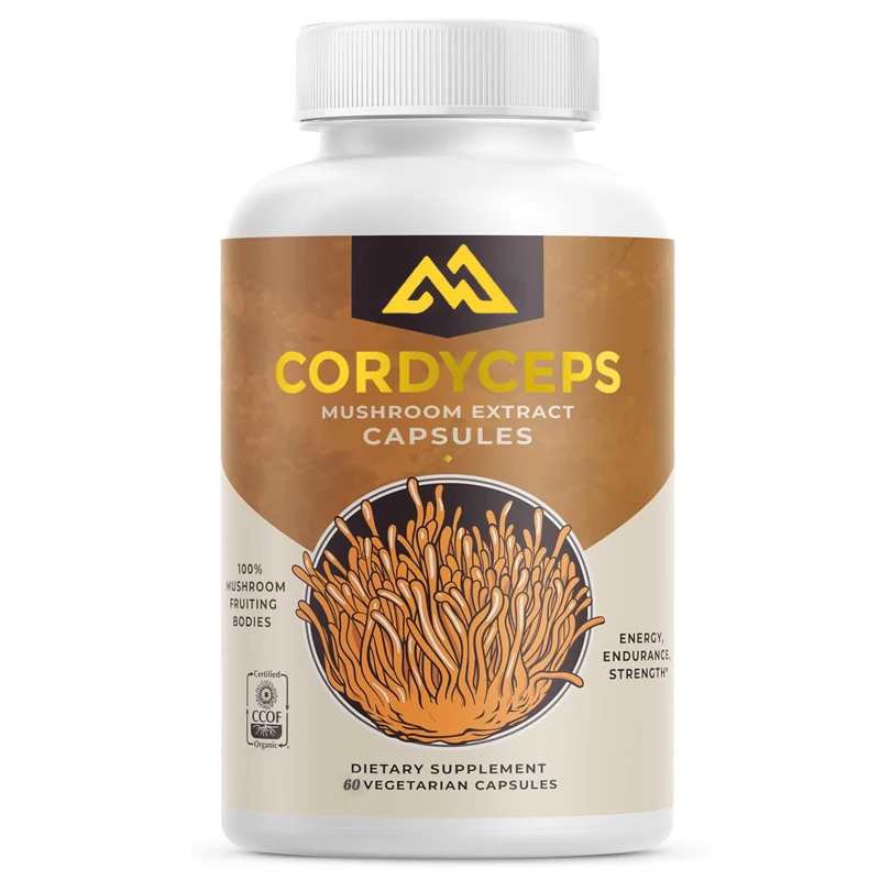 

Cordyceps sinensis capsules - Mushroom extract increases energy for overall health. 60 vegetarian capsules, 30 day supply