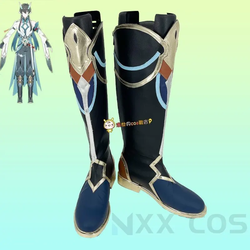 

Honkai Star Rail Dan Heng Cosplay Shoes Comic Anime Game Cos Long Boots Danheng Cosplay Costume Prop Shoes for Halloween Party