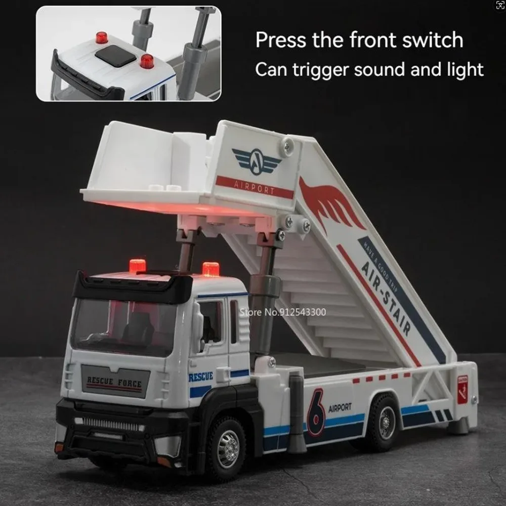 مقياس 1:32 ألعاب سيارات الصعود سبيكة دييكاست نماذج ضوء الصوت مكافحة الضباب شاحنة رذاذ سيارة التراجع المركبات الأولاد هدايا مثالية