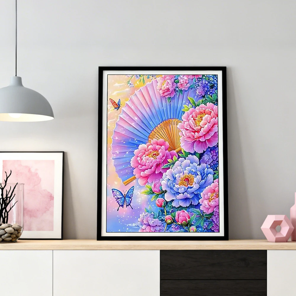 

Diamond Paintings Rose Peony Flower Picture Of Rhinestones Handmade Art Floral Craft Home Living Room Art Craft