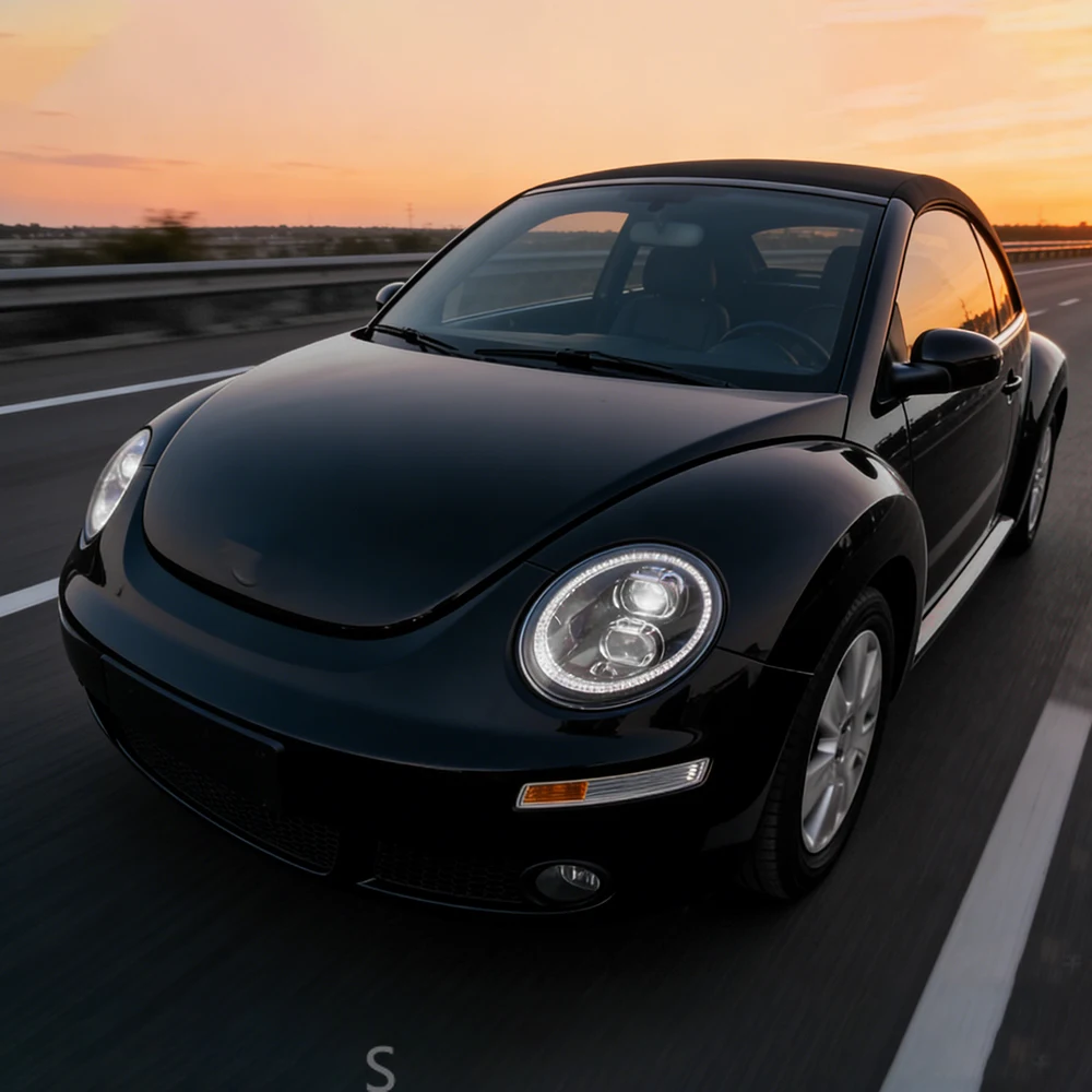 For VW Beetle 2006-2012 Auto Front Lamps Assembly Upgrade Start animation DRL LED Projector Lens Plug and Play Accessories