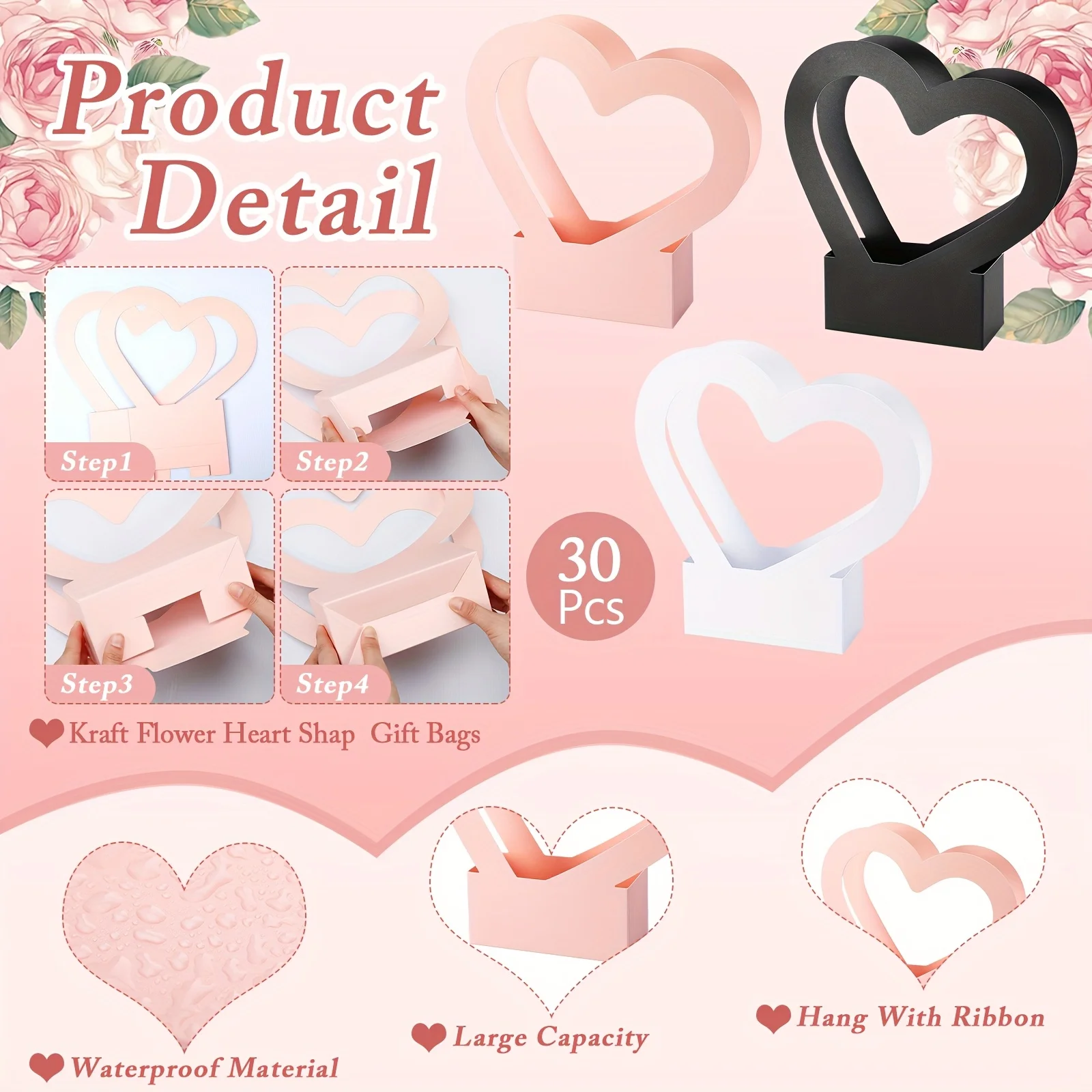30個/10個 クラフト紙製フラワーボックス アレンジメント - Flower Wrap Kraft のレビューと価格