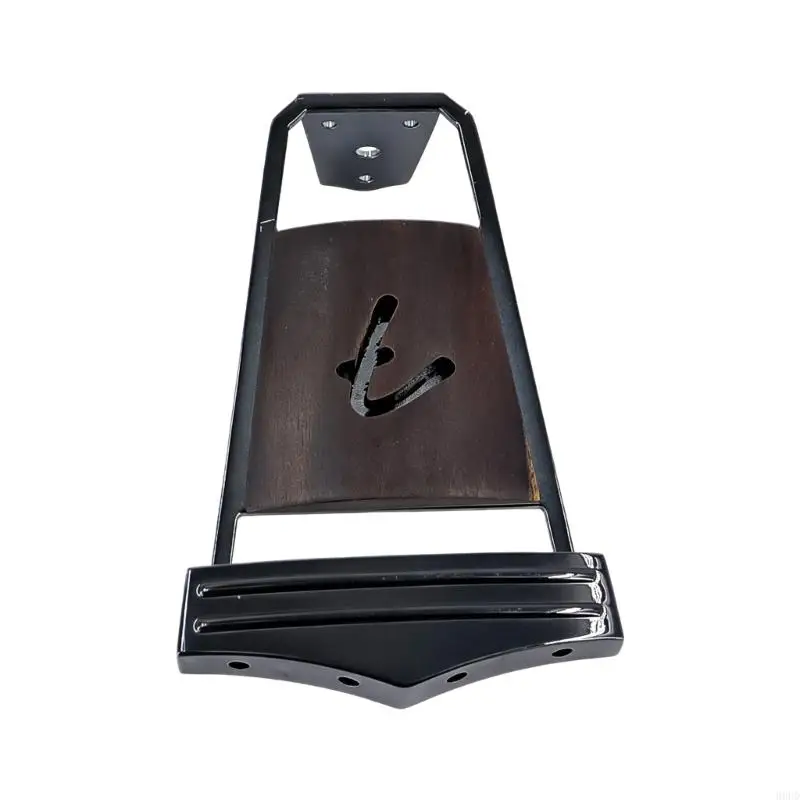 4 Saiten E-Gitarre Bass Trapez Saitenhalter Brücke Palisander Inlay Archtop Gitarre Saitenhalter Einfach zu installieren – Detail 5
