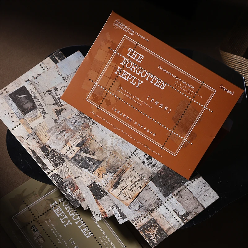 Card Lover 10 Pcs [The Forgotten Reply Series] Bottom Hollow Material Manual Decoration Light Deco Paper Sticker Scrapbook Kit