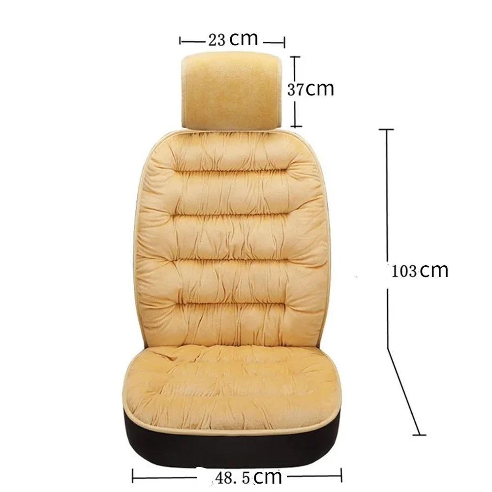 Winter Warm Car Seat Cushion Front Single Seat Rear Seat Cushion Down Plush Butt Cushion Chair Cushion with Backrest