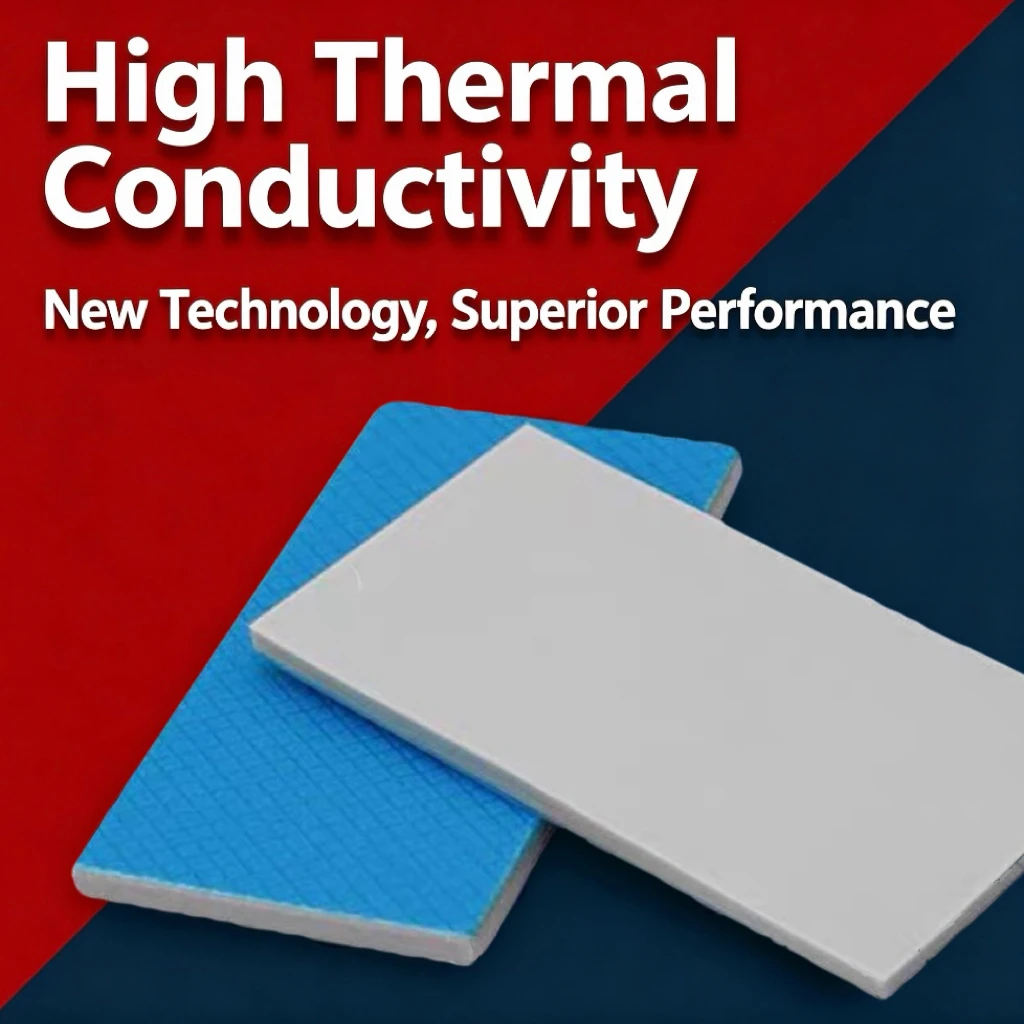 Thermal Pad 21W/m‑K High Thermal Conductivity Silicone Thermal Interface Insulation for CPU GPU Laptop SSD Electronic Cooling
