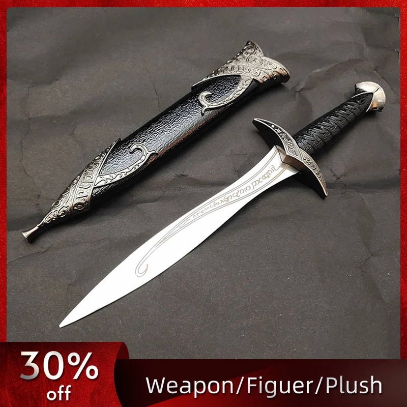 28cm/11.02in Short Sword With Sheath Game Peripherals Frodo Cosplay Model Weapons Ornaments Toy Collectible Props Birthday Gifts
