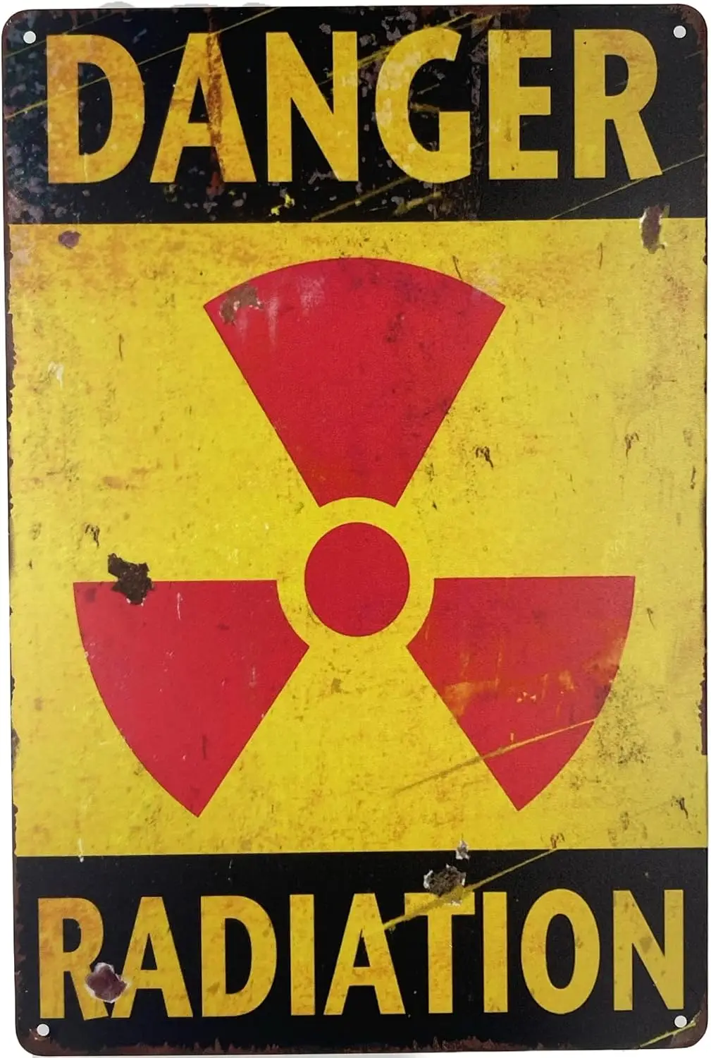 Tin Sign | Metal Wall Poster | Danger Radiation Warning  in. | Decoration Art Plaque for Business Home Bar Room Garage Garden Ma