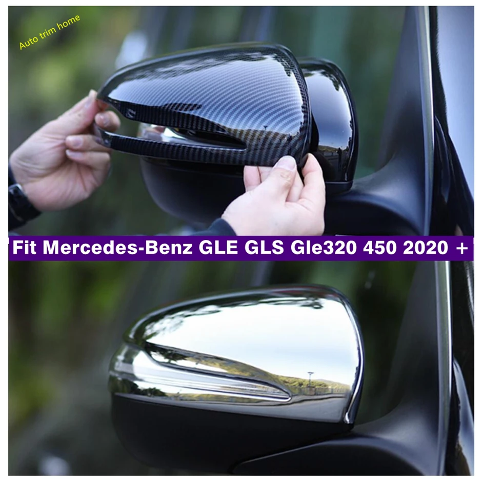 

Door Rearview Mirror Decoration Housing Shell Cap Cover Trim Fit For Mercedes-Benz GLE GLS Gle320 450 2020 2021 Car Accessories