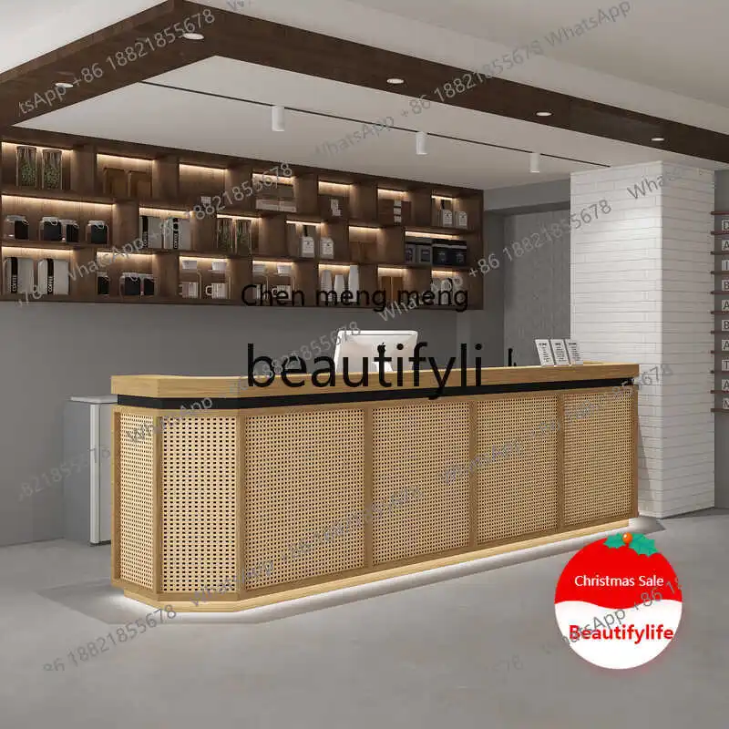 

C45 Retro Chinese clothing store Small bar checkout page Homestay reception