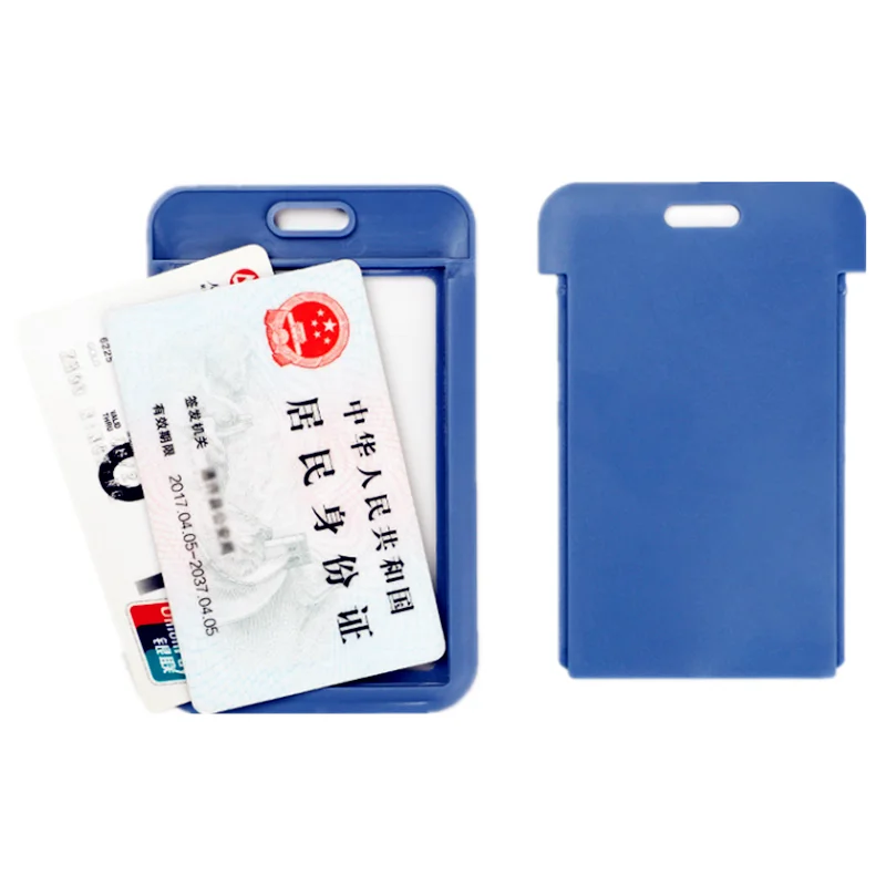 Sliding Back Cover ID Holders Name Badges Holder Pass Bus Work Card Cover Chest Tag Certificate Card Case Badge Sleeve