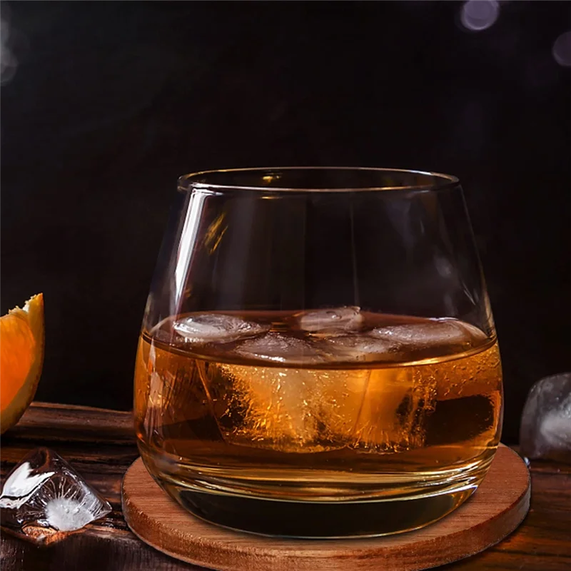 ABLK Unfinished Wood Coasters(16 Pieces), 4 Inch Round Wooden For Crafts With Non-Slip Silicone Dots For DIY Staining Projects