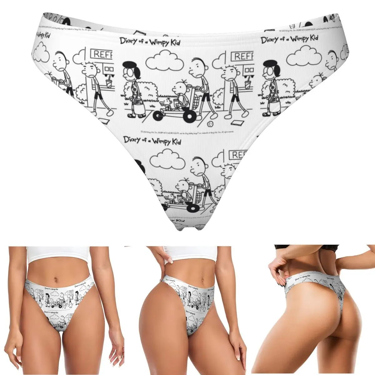 calcinhas-g-string-personalizadas-do-grupo-diary-of-a-wimpy-kid-respiraveis-elasticas-e-confortaveis-para-mulheres