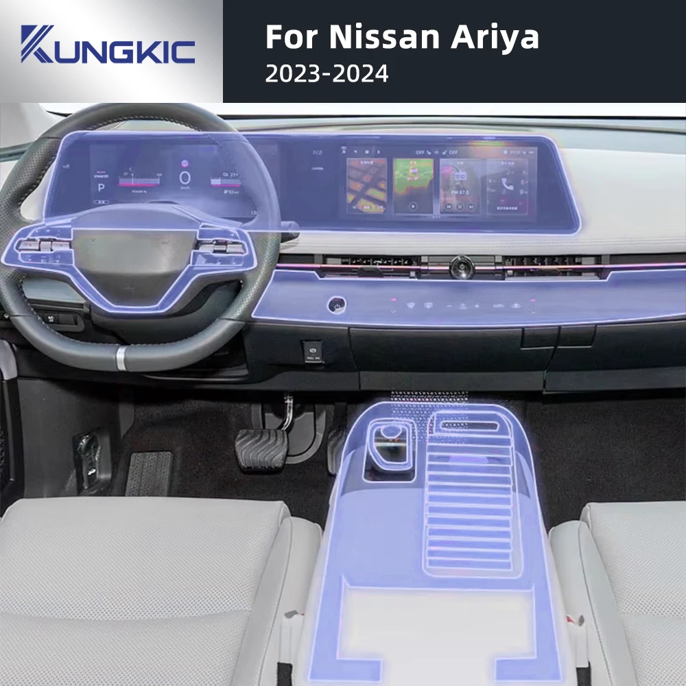 For Nissan Ariya 2023-2024 Pre Cutting Car Interior PPF Paint Protection Film Console Scratch Resistant Repair TPU Film Styling