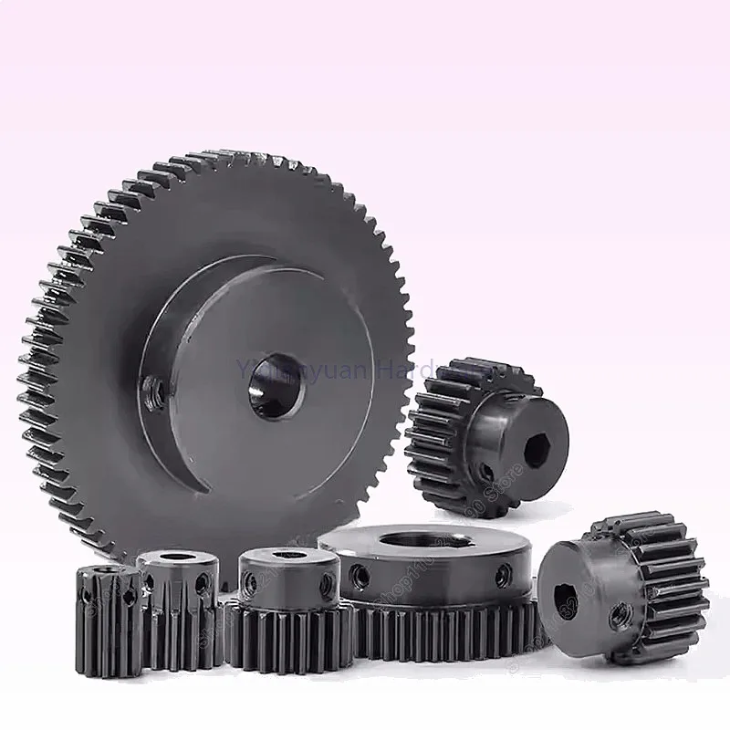 Yiqianyuan 1Piece 1 Module 30-60Teeth Spur Gear Bore 5~16mm Motor Gear Step Transmission Parts