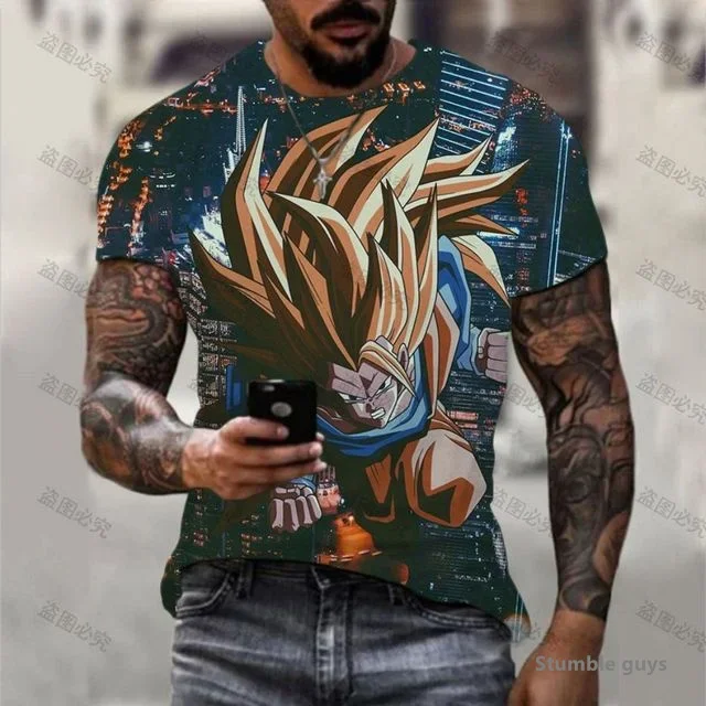 Kinder Super Saiyan Herren Dragon Ball T-Shirt Jungen T-Shirt Teenager-Kleidung Goku Kakarot Vegeta Streetwear Shirt