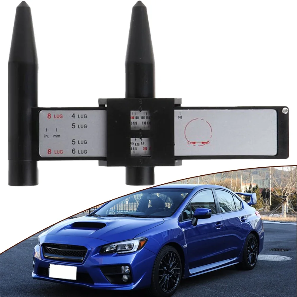 8 наконечников, колесный обод, болт, узор, отверстие, измерительный инструмент, черный PCD штангенциркуль, модифицированное отверстие, линейка расстояния, автомобильные аксессуары