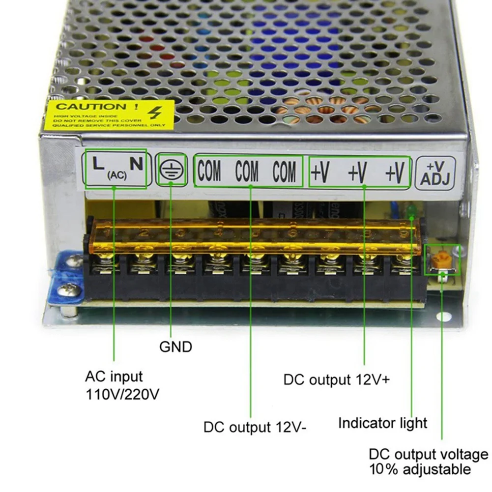 ABBG-DC 12V Power Supply Transformer Switch AC 110V / 220V To DC 12V 20Amp Switching Adapter Converter LED