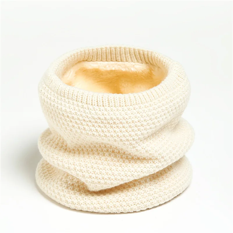 

Зимний шарф-снуд унисекс 2025 из вязаной шерсти и меха, для женщин и детей, для улицы, теплый, толстый, осенний, для мужчин, декоративный