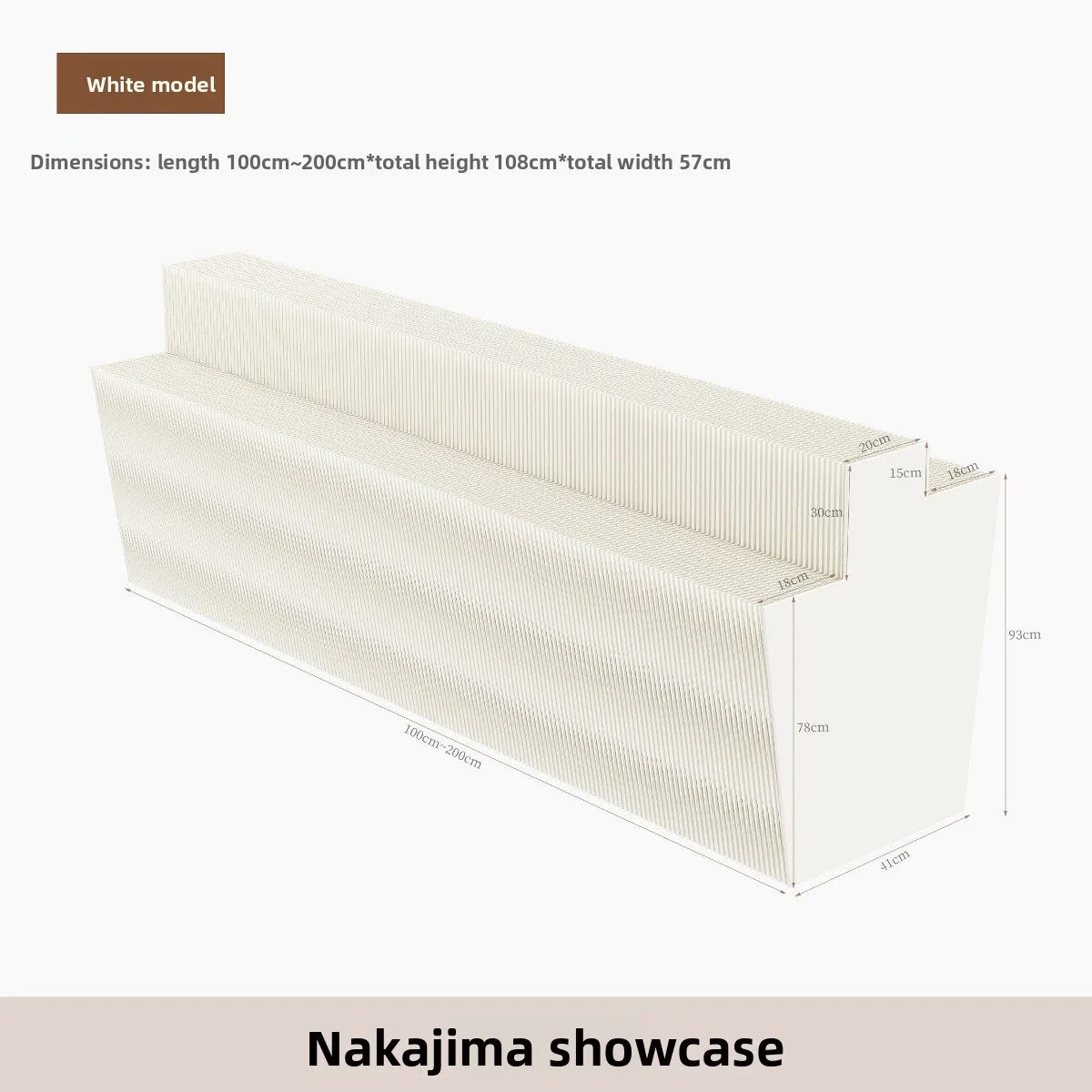 Showcase Shopping mall display rack Nakajima booth Foldable display rack Long booth