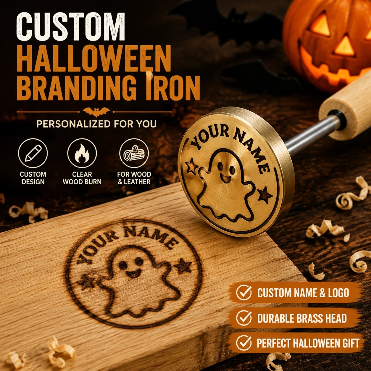 Woodworking Logo - Custom Branding Iron Personalized LOGO Stamp