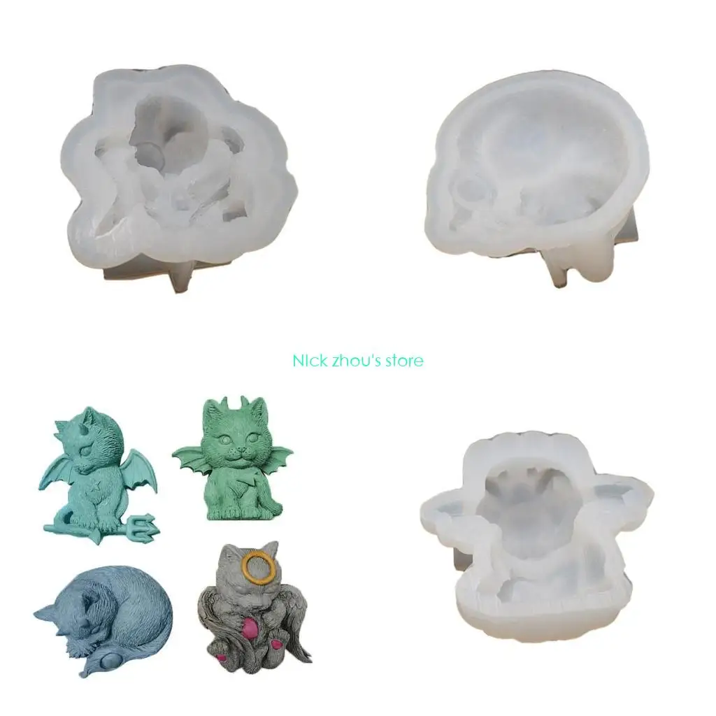 

E15E Little Monsters Silicone Molds Table Ornament Mould DIY Crafts Plasters Mold