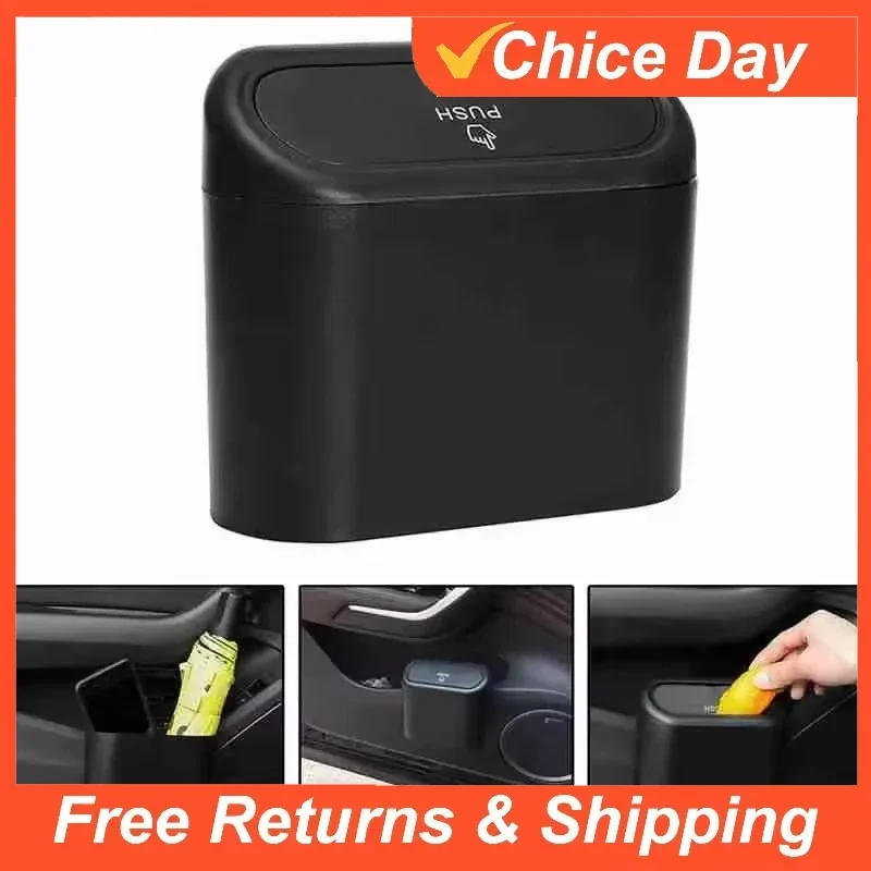 

Car Trash Can Bin with Lid Small Leakproof Car Garbage Can Mini Vehicle Trash Bin Garbage Dustbin Organizer Container Amagi