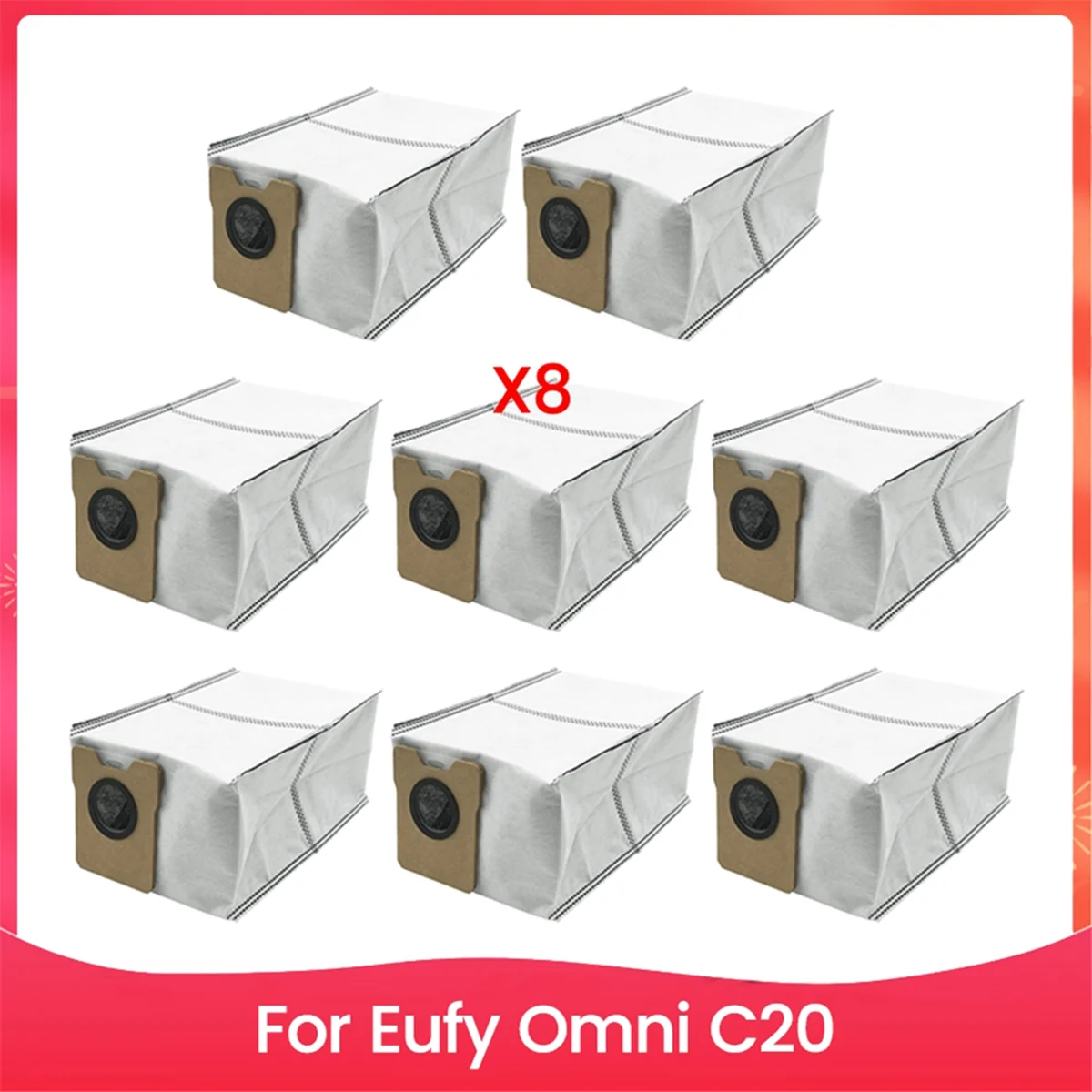 

FZFZ Vacuum Dust Bag Fit for Omni C20 Spare Parts Large Capacity Dust Bag Replacement 8PCS