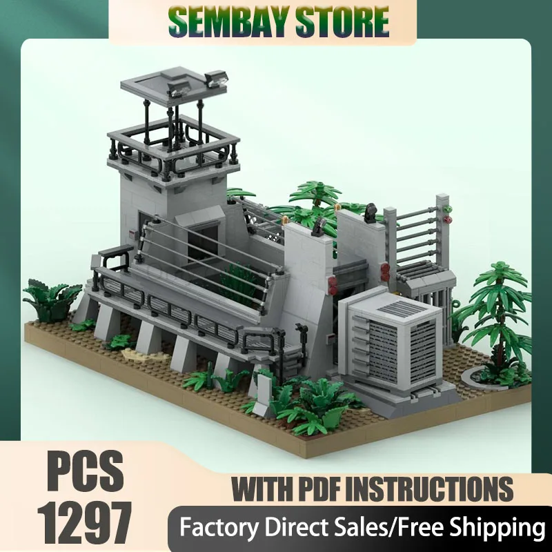 

Популярная модель фильма Moc, строительные кирпичи, модульная клетка Raptor, модель парка, технологические блоки, рождественские игрушки «сделай сам», строительные подарки