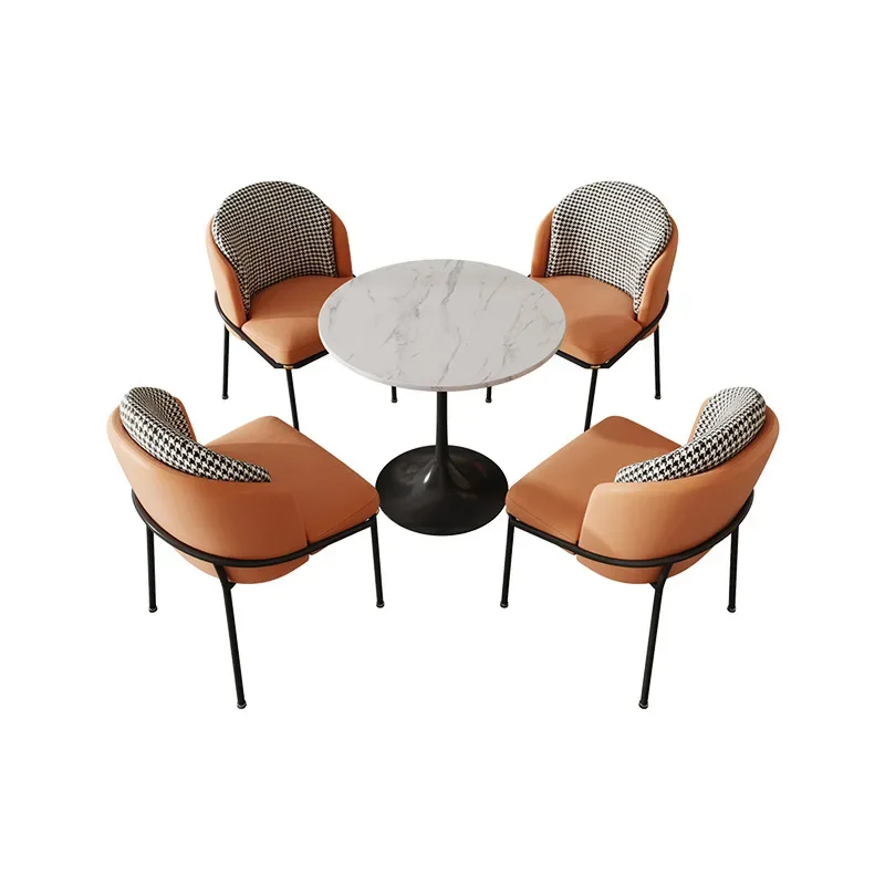 

Internet celebrity light luxury sales office negotiation table and chair combination exhibition hall meeting guest leisure