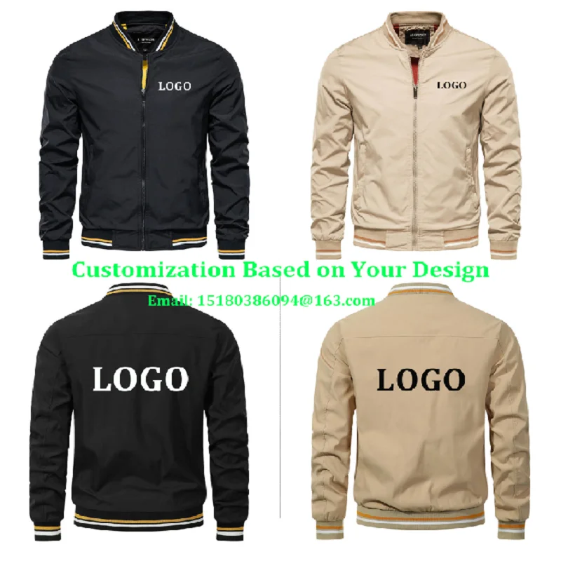 

11002 round neck windproof jacket can add graphic logos to personalize your jacket