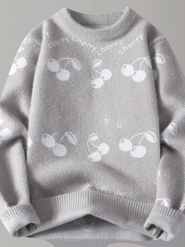 

Модный утепленный свитер с круглым вырезом для мужчин, осенняя новинка, повседневный удобный свитер с длинными рукавами для подростков и студентов