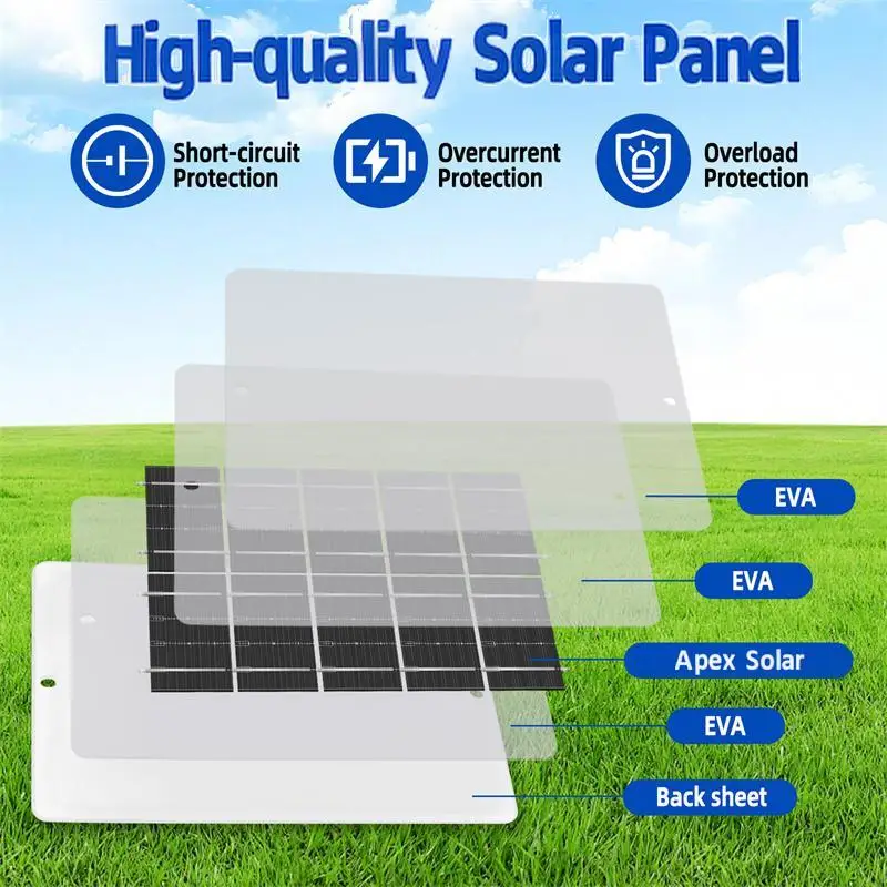 لوحة طاقة شمسية 3 واط مع USB مقاوم للماء المشي لمسافات طويلة والتخييم في الهواء الطلق بطارية محمولة شحن الهاتف المحمول لوحة شحن البنك 5 فولت
