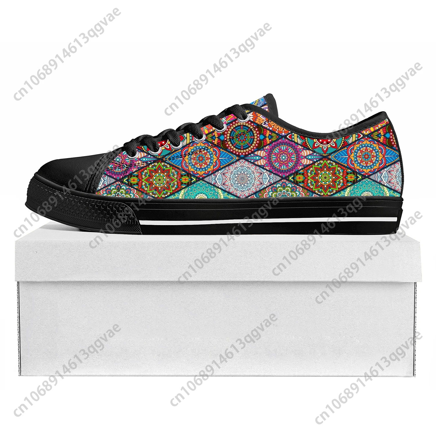 Bohemia Mandala Geometric Low Top High Quality Sneakers Mens Womens Teenager Tailor-made Shoe Canvas Sneaker Casual Couple Shoes