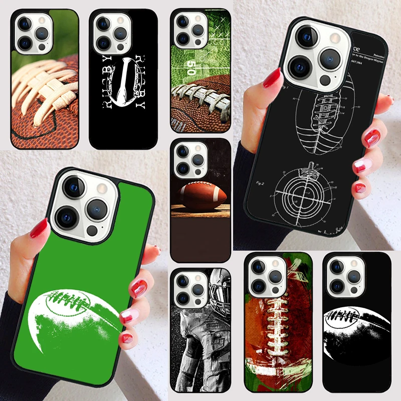 Rugby Football Sport cover For iPhone 15 16 13 12 11 14 Pro Max Mini Max SE 2020 7 8 6S Plus Phone Case